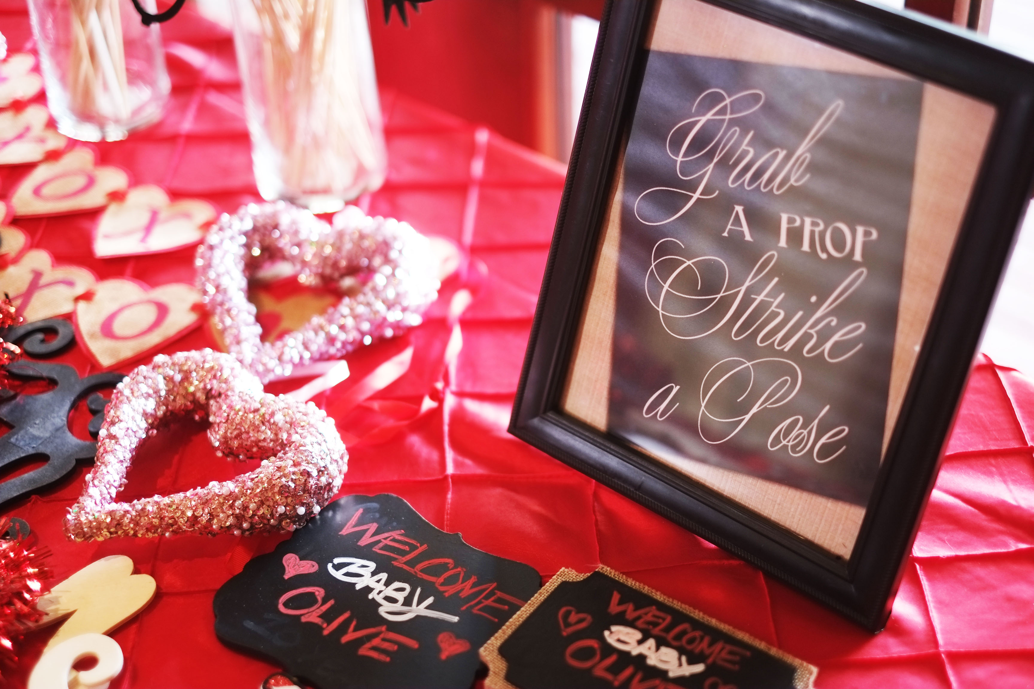 valentine themed baby shower